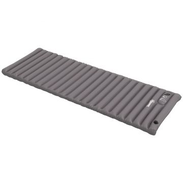 Outsunny Matelas gonflable pentru camping 1 persoană pliabil cu geantă de transport 195 x 70 x 10 cm gri | Aosom Romania