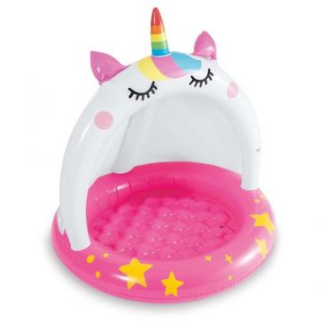 Piscina gonflabila Intex Baby - Pisicuta unicorn, 102 x 102 cm