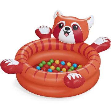 Piscina gonflabila Panda Rosu cu 50 bile 107x94x58 cm