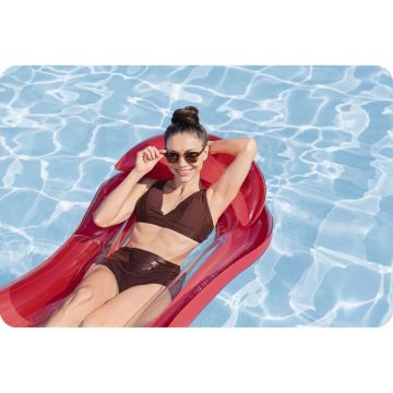 Saltea gonflabila Bestway Red 160x84 cm, Material PVC durabil, Spatar si cotiere confortabile, Baza din plasa cu uscare rapida