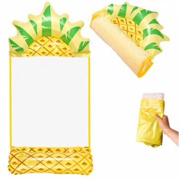 Saltea gonflabila tip hamac, pentru plaja si piscina, dimensiune 135 x 72 cm, model Ananas