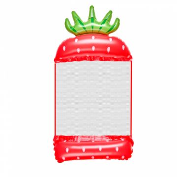 Saltea gonflabila tip hamac, pentru plaja si piscina, dimensiune 150 x 70 cm, model Capsunica